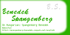 benedek spangenberg business card